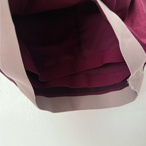 Fabletics Red and Cream Sports Bra with Racerback Design - Picture 4 of 6